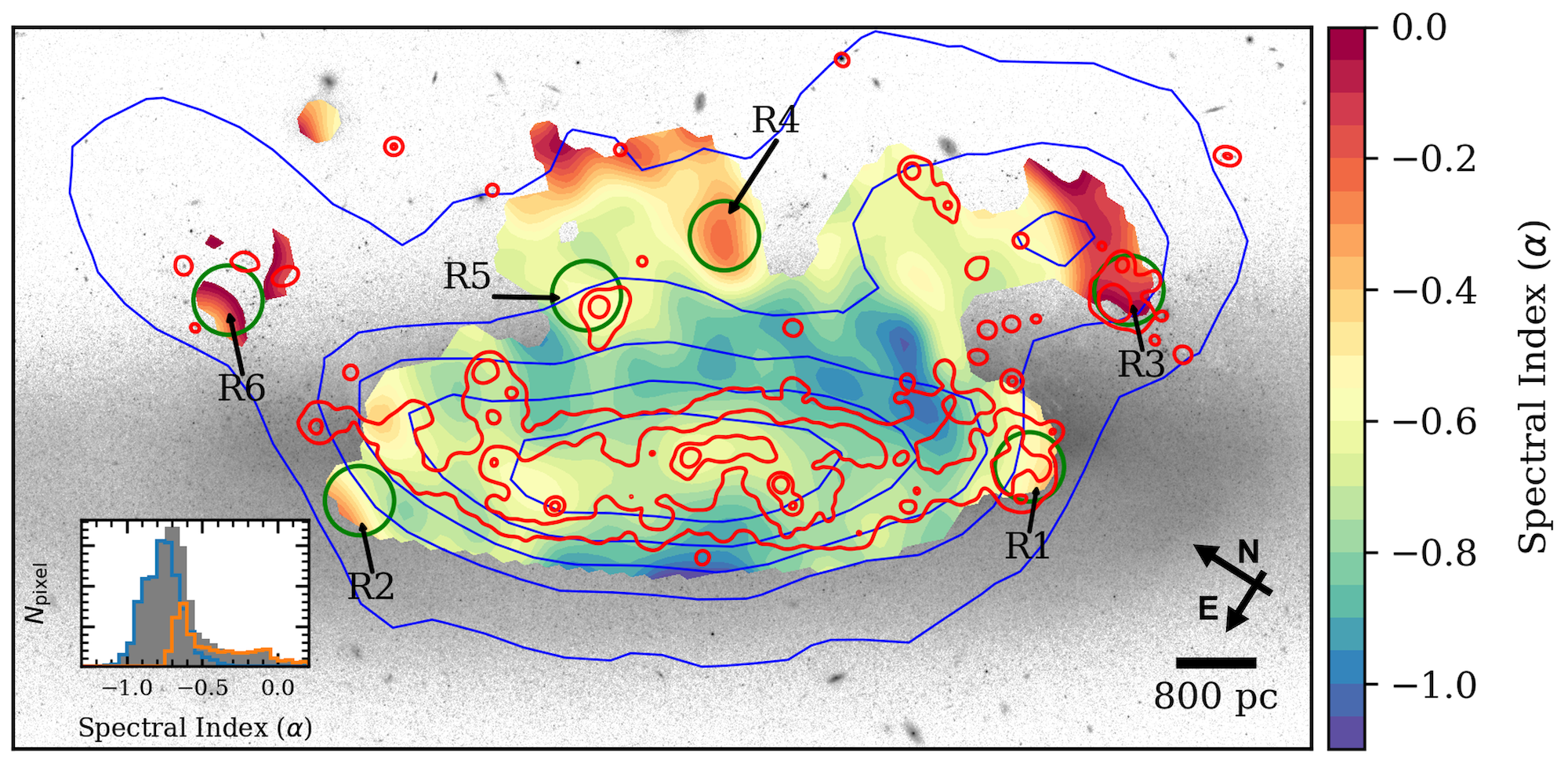 VLA radio continuum and spectral index map of NGC 4522
